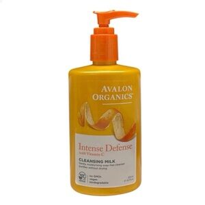 Avalon Organics Intense Defense Cleansing MILK Vitamin C Non GMO Vegan 8.5oz